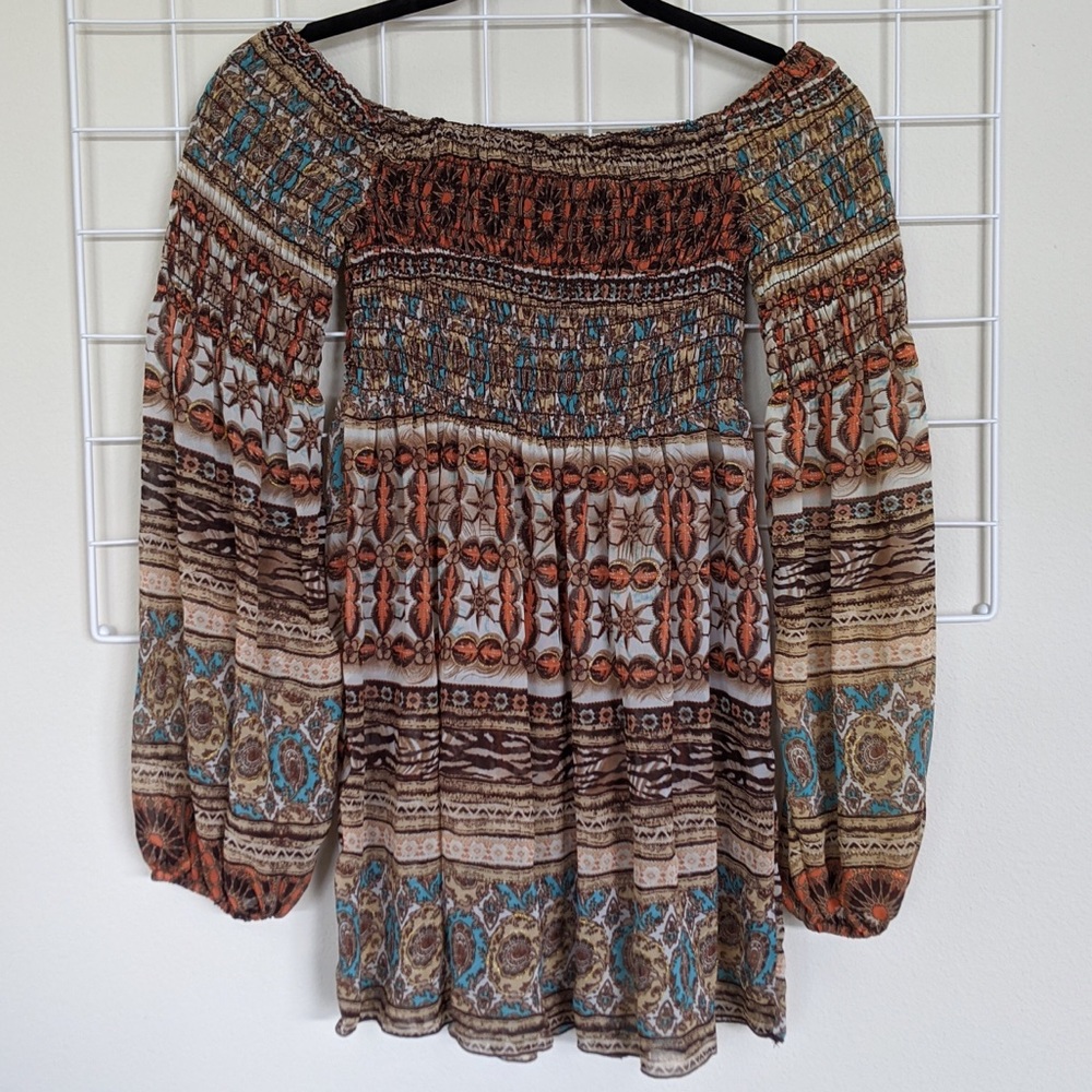 Unyx Smocked Off The Shoulder Blouse